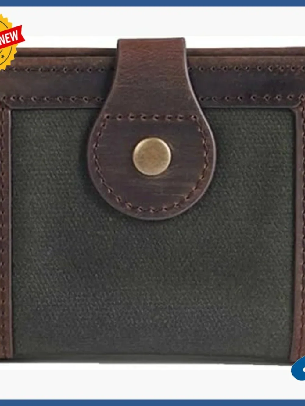 Men's Bi-Fold Wallet with RFID Protection, Leather Trim, Multiple Card Slots